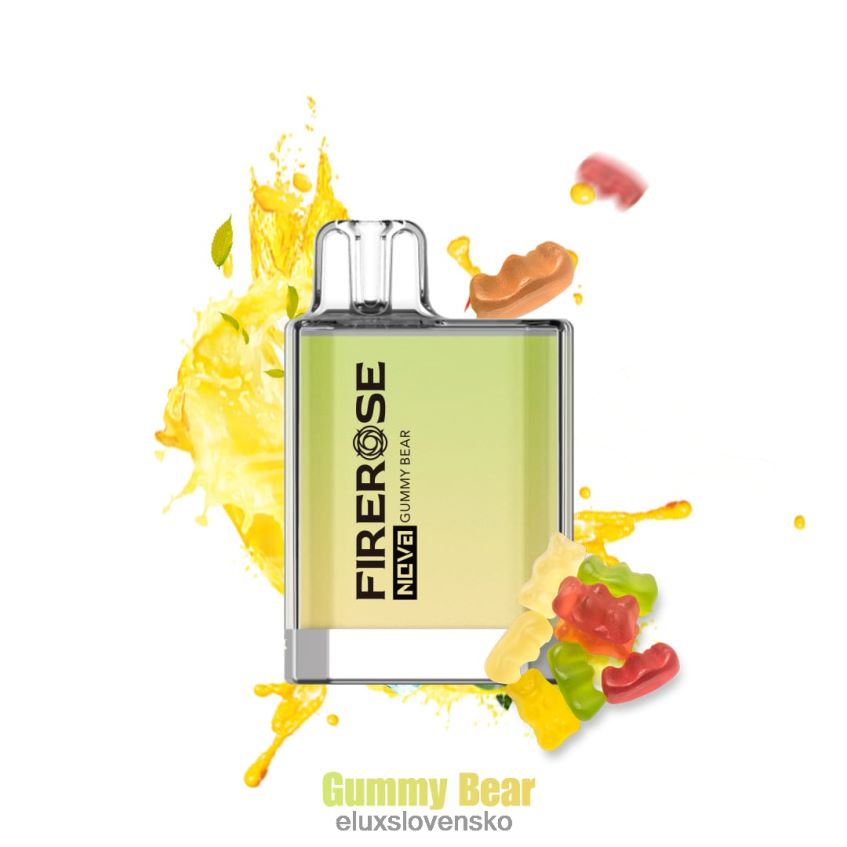Elux Vape Slovensko - Elux Firerose Nova 600 vdychov jednorazovej vapky 6F4X6P27 Gumový medvedík