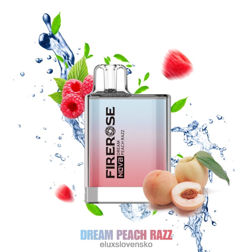 Elux Vape Store - Elux Firerose Nova 600 vdychov jednorazovej vapky 6F4X6P112 sen broskyňový razz