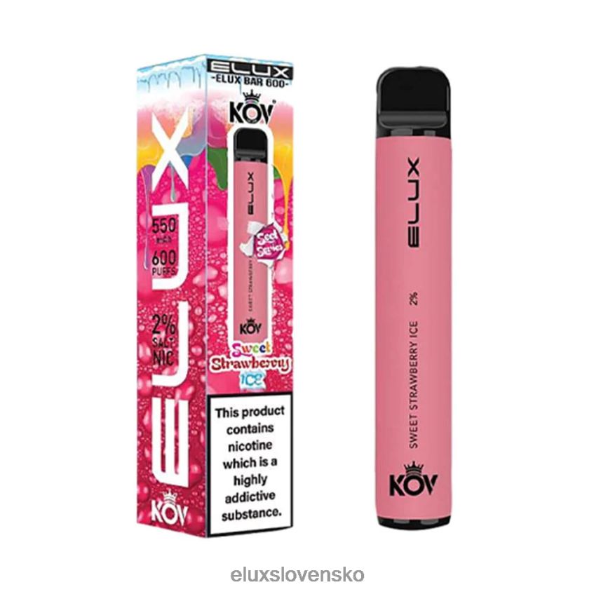 Elux Vape Near Me - Elux Bar sladká séria jednorazová vapa 6F4X6P110 sladký jahodový ľad