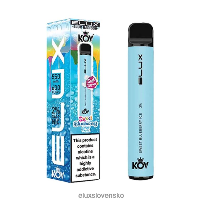 Elux Vape Reviews - Elux Bar sladká séria jednorazová vapa 6F4X6P109 sladký čučoriedkový ľad